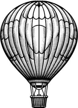 A hot air balloon